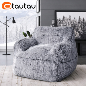 OTAUTAU Copertura per pouf in finta pelliccia soffice SF147 Senza imbottitura interna, è necessario acquistare l'imbottitura separatamente - Product Image 6
