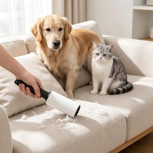 Rouleau adhésif anti-poils pour animaux, extra collant, pour nettoyer les vêtements, les poils de chien et de chat - Product Image 3