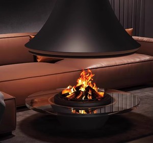 <span class=keywords><strong>Cheminée</strong></span> électrique au carbone suspendue au plafond, <span class=keywords><strong>cheminée</strong></span> à <span class=keywords><strong>granulés</strong></span>, taille personnalisée, diamètre de 600 mm à 1200 mm - Product Image 5