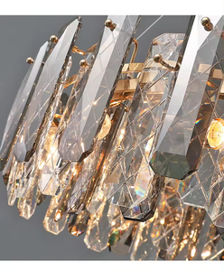 Hot Selling Modern Nordic Living Kitchen Home <b>Lighting</b> <b>Fitting</b> Decor <b>Gold</b> Circle K9 Crystal Chandelier - Product Image 2