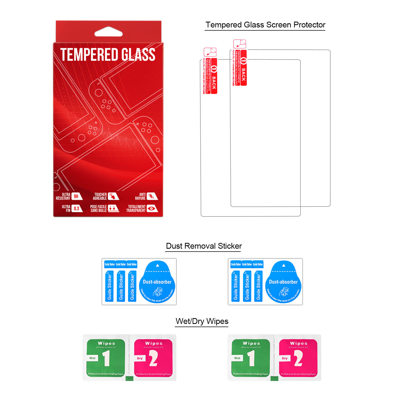 2pcs dans le paquet de vente au détail
