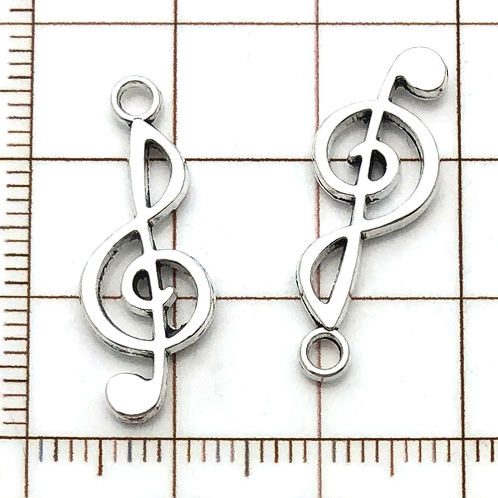One antique silver musical note - 0.8g - 10*25mm - 5619
