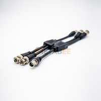 Câble répartiteur BNC femelle vers double BNC mâle 40 cm, câble coaxial RG174 50 Ohm, adaptateur en Y, fil de raccordement pour caméra de sécurité CCTV