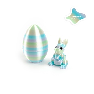 Ensemble d'œufs de lapin en verre imprimés en 3D, thème animal, décoration de Pâques, cadeau de maternité - Product Image 6