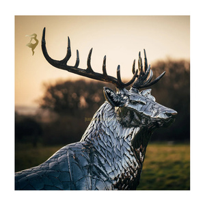 Statues de sculpture de jardin <span class=keywords><strong>kangourou</strong></span> poli miroir grandeur nature à vendre - Product Image 3