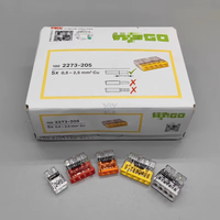 Connecteurs à levier WA-GOS 2273-202/203/204/205/208, 2 à 8 pôles, 24A, cuivre, 450V, type à ressort, borniers sur rail DIN