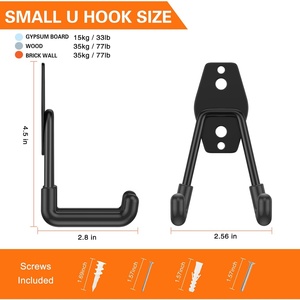 Crochets de <span class=keywords><strong>garage</strong></span> robustes cintre en forme de U en métal organisateur d'outils de jardin électrique à la maison crochets de système de stockage muraux de <span class=keywords><strong>Garage</strong></span> suspendus - Product Image 2