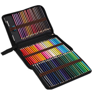 Ensemble de crayons de couleur solubles dans l'eau Bonvada, crayons aquarellables avec mine HB, forme hexagonale, triangulaire, ronde, pour peinture, stylo pinceau - Product Image 5