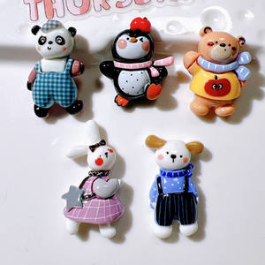 Dijes <span class=keywords><strong>de</strong></span> Resina con Forma <span class=keywords><strong>de</strong></span> Animales <span class=keywords><strong>de</strong></span> Dibujos Animados, Pingüino, Oso <span class=keywords><strong>Panda</strong></span>, Conejo, Decoración DIY para Fundas <span class=keywords><strong>de</strong></span> Teléfono y Zapatos - Product Image 3