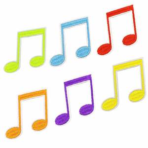 Nouvelles broderies thermocollantes de différents types, notes de musique, symboles musicaux, patchs pour vêtements, sacs, jeans, décoration - Product Image 4