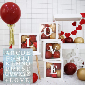 Personalizza lettera nome trasparente Baby Shower Balloon Box <span class=keywords><strong>1</strong></span> ° <span class=keywords><strong>compleanno</strong></span> decorazione per feste bambini ragazzo ragazza BabyShower decorazioni per matrimoni - Product Image 6