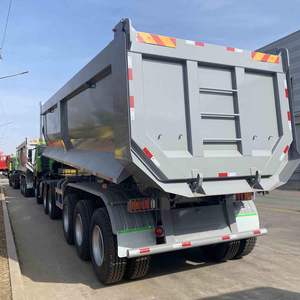 Factory Outlet 3 Axle Heavy Duty 45cubic Meter Back Dump <b>Trailer</b> 60Ton 80Ton Rear Tipper Dump Semi <b>Trailer</b> for Sale - Product Image 2