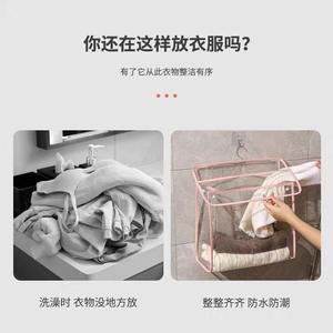 Bolsa de almacenamiento colgante impermeable, tipo gancho rectangular negro para artículos de baño y ropa de piscina, gran capacidad - Product Image 3