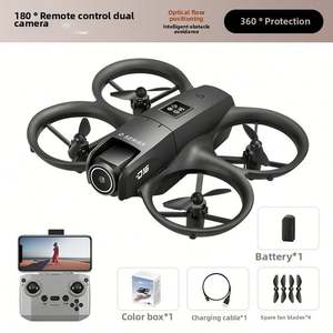 New D16 Four-Axis Remote Control Airplane Toy <b>Mini</b> Optical Flow Drone HD Dual <b>Camera</b> Obstacle Avoidance Black Technology 3km - Product Image 6