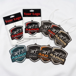 <span class=keywords><strong>D</strong></span>ésodorisant de voiture suspendu en papier personnalisé - Forme sur mesure - Logo imprimé - Carte parfumée - Product Image 5