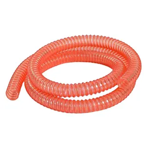 Tube Flexible en plastique PVC renforcé par hélice, aspiration et décharge, Tube en spirale, tuyau de ligne avec Surface ondulée ou plate