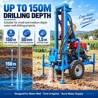 Foreuse rotative à percussion portable de 150 m pour puits d'eau, idéale pour l'approvisionnement en eau des fermes et des zones rurales