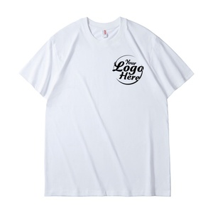Camiseta de Algodón Puro con Estampado Personalizado, Manga Corta, Hombros Caídos, Corte Holgado, para Adultos y Niños, Publicitaria, Lisa, Cultural - Product Image 2