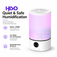 Humidificateur d'air ultrasonique 3L 20W alimenté en courant alternatif, débit 200ml/h, coupure automatique en cas de faible niveau d'eau, silencieux 40dB, commande tactile, ABS céramique, fonction de minuterie 10-20 heures