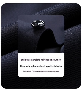 Ensemble de costume homme de haute qualité, uni, à simple boutonnage, coupe ajustée, anti-plis, 3 pièces, pour affaires et occasions décontractées - Product Image 6