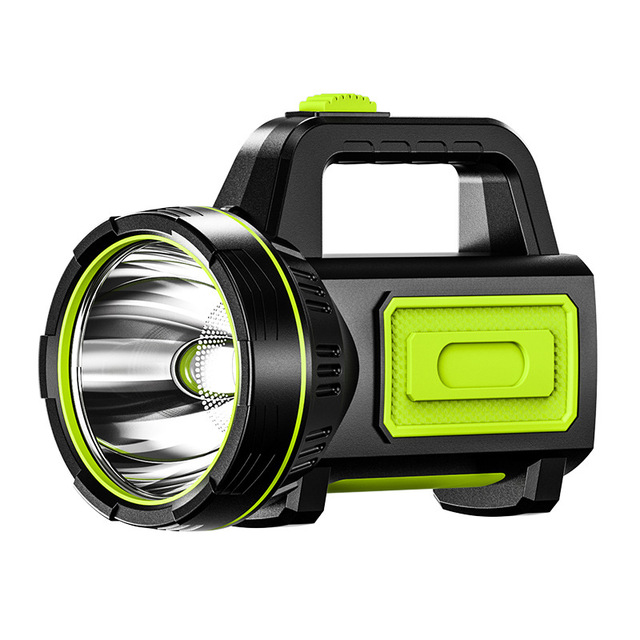 High-Power LED Rechargeable Portable Flashlight Strong Light Searchlight Long-Lasting Side Lights for Outdoor Use and Patrol