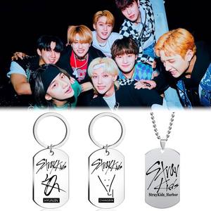 Stray Kids Collier Coréen JYP Combinaison Bang <span class=keywords><strong>Chan</strong></span> Chang Bin Han Ji Sung Pendentif Mode Homme Femme Cosplay Accessoire Cadeaux - Product Image 1