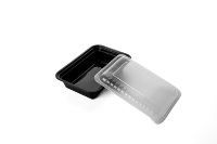 Conteneur de salade jetable de luxe Richfull de 32 oz avec couvercle, logo personnalisé, préparation de repas en plastique, multi-usages