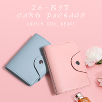Dompet Kartu Tipis PU Kulit Custom LOGO Minimalis Wanita RFID Card Holder