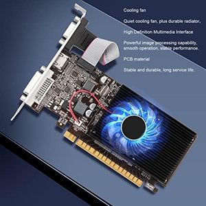 GT610 2GB DDR3 64Bit Independent Graphics Card DVI VGA Ports PCI 1.1 X 16 Cooling Fan New Unused Used for Desktop New Graphics C - Product Image 3