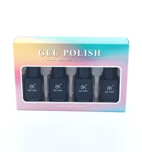 Grosir OEM disesuaikan/stok diterima 4 warna sebagai set cat kuku gel