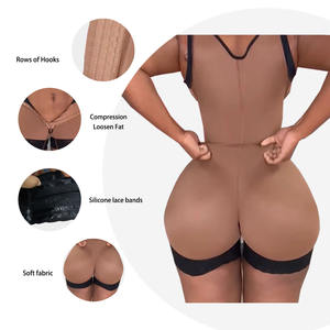 Combinaison de compression <span class=keywords><strong>invisible</strong></span>, <span class=keywords><strong>gaine</strong></span> post-opératoire BBL, Faha post-chirurgie, shapewear en forme de sablier, respirante, écologique, pour femmes - Product Image 3