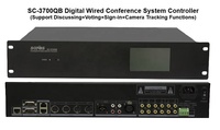 Système de microphone de conférence numérique sans fil SC-3700QB avec fonction de vote et interprétation simultanée