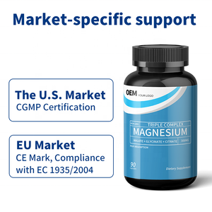 Capsules de complexe triple de magnésium (conformes aux normes US/UE) certifiées cGMP/EFSAs pour les opérateurs de marques mondiales - Product Image 3