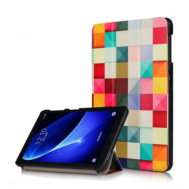 เคสแท็บเล็ตหนัง Flip Cover สำหรับ Samsung Galaxy Tab A 10.1 2016 SM-T580 T585 Flip Tab A6 Talbets ครอบคลุม