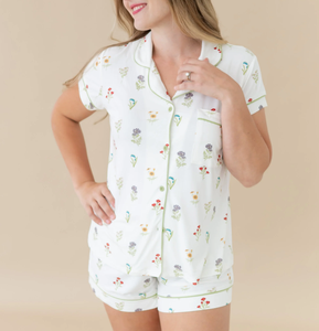 Set di pigiami in <span class=keywords><strong>viscosa</strong></span> di bambù personalizzato <span class=keywords><strong>da</strong></span> donna con stampa floreale <span class=keywords><strong>da</strong></span> salotto <span class=keywords><strong>da</strong></span> donna a manica corta camicie <span class=keywords><strong>da</strong></span> <span class=keywords><strong>notte</strong></span> morbide - Product Image 2