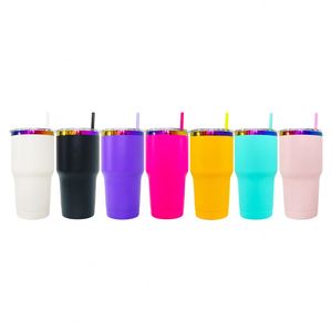 Customized Holiday Promotion Gift 30oz Holographic Powder Coated rainbow Plated Tumblers <b>Coffee</b> Mugs Water <b>Bottle</b> - Product Image 1