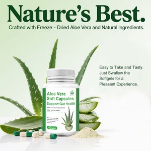 Suplemento de <span class=keywords><strong>Aloe</strong></span> <span class=keywords><strong>Vera</strong></span> Softgel Cápsulas con Aloin OEM ODM Embalaje personalizado para adultos Salud digestiva - Product Image 2