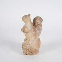 Statue de jardin en ciment unique, faite à la main, délicate, écologique, pour extérieur, en forme d'écureuil, figurine de fée, décoration pour tous
