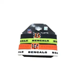 Custom NFL Silicone Wristband Cincinnati Bengals Silicone Bracelet Wrist Engraved Luminous Bracelet