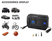Pompe à air de voiture à écran LED filaire 12 volts 150PSI compresseur de pneu électrique portable pour voiture vélo moto fabriqué en chine