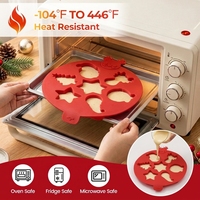 Moule rond de Noël en silicone SILIKOLOVE, forme flocon de neige, LFGB, platine, sans BPA, antiadhésif, pour mousse et pâtisserie
