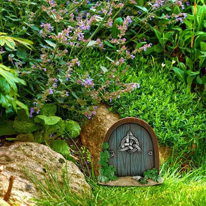 HESPER Porte de Fée DIY pour Jardin, Décoration d'Arbre, Figurines de Nain et d'Elfe, Ornements Miniatures en Bois pour la Maison, Cadeaux de Noël pour Enfants - Product Image 5