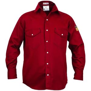 Just In Trend Men's <b>Flame</b> Resistant FR <b>Shirt</b> 100% Cotton Twill Casual Work Wear - Product Image 1
