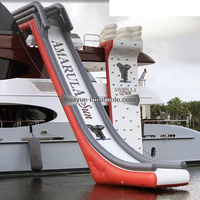 Toboggan aquatique gonflable personnalisé pour yacht, toboggan flottant hermétique pour bateau, pour le plaisir au quai de luxe