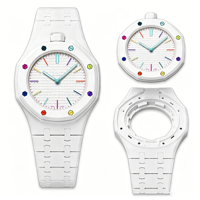 Caja de Reloj de Cerámica para Hombre con Diseño de Colores Personalizados de Fábrica, Correa de Caucho FKM Royal Pop, Ligera, Disponible en Varios Colores