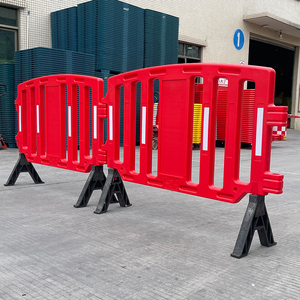 Barrière de circulation routière en plastique HDPE rouge de 1500 mm, réflecteur prismatique haute intensité, protection IP10, chantier routier, sécurité - Product Image 5
