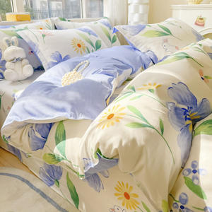 Selimut Kasur Anak & Asrama Motif Kartun Gaya INS Bahan Katun 400TC Berkualitas Set <span class=keywords><strong>3</strong></span>-Piece dengan Sprei - Product Image 6