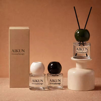 Diffuseur de parfum Aikun en verre rond avec bouchon en céramique pour salle de bain, chambre à coucher, aromathérapie, vente en gros, décoration intérieure, cadeau