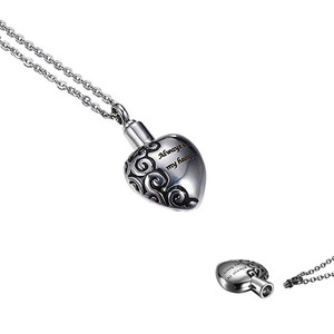 Monili antichi funeral in acciaio al titanio a forma di <span class=keywords><strong>cuore</strong></span> laser personalizzata pendente del profumo accessori per Sempre nel <span class=keywords><strong>mio</strong></span> <span class=keywords><strong>cuore</strong></span> - Product Image 3