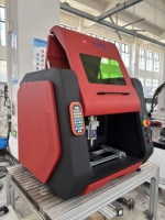Machine de découpe laser à fibre mini de bureau - Refroidie par eau, découpeuse automatique de tôles CNC, nouveaux composants HIWIN WSX, DWG, facile à utiliser